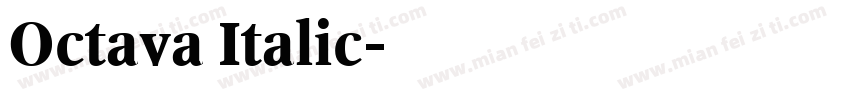 Octava Italic字体转换